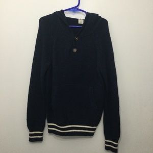 Crewcuts knit hoodie sweater Boys size 6/7 Navy blue‎